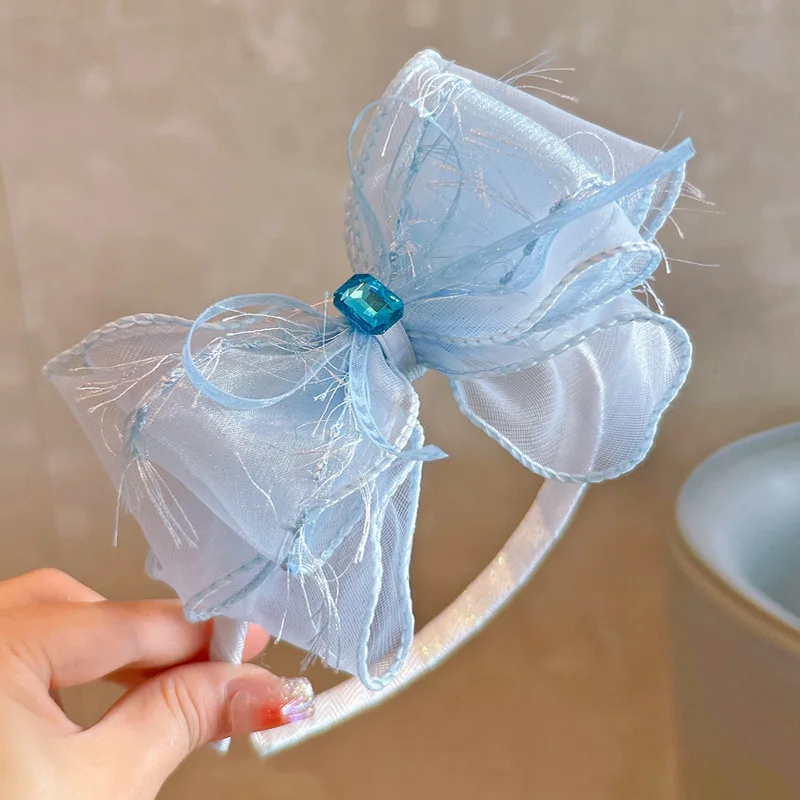 

Princess Headband for Girls Sparkling Bow Hairband Korean Spring 2025 New Arrival Kids Fairy Hair Accessories