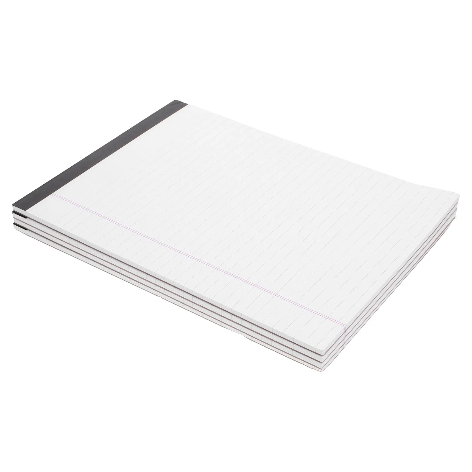 4Pcs Legal Size College Ruled Notepad Lined Paper Single-Sided Writing Pad with Rigid Backing Ideal for School Office