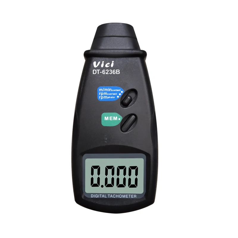 

DT6236B Digital LCD Tachometer Photo Contact Tach Rotate Speed Linear Velocity Motor Frequency Meter 2.5~99999RPM Speedometer