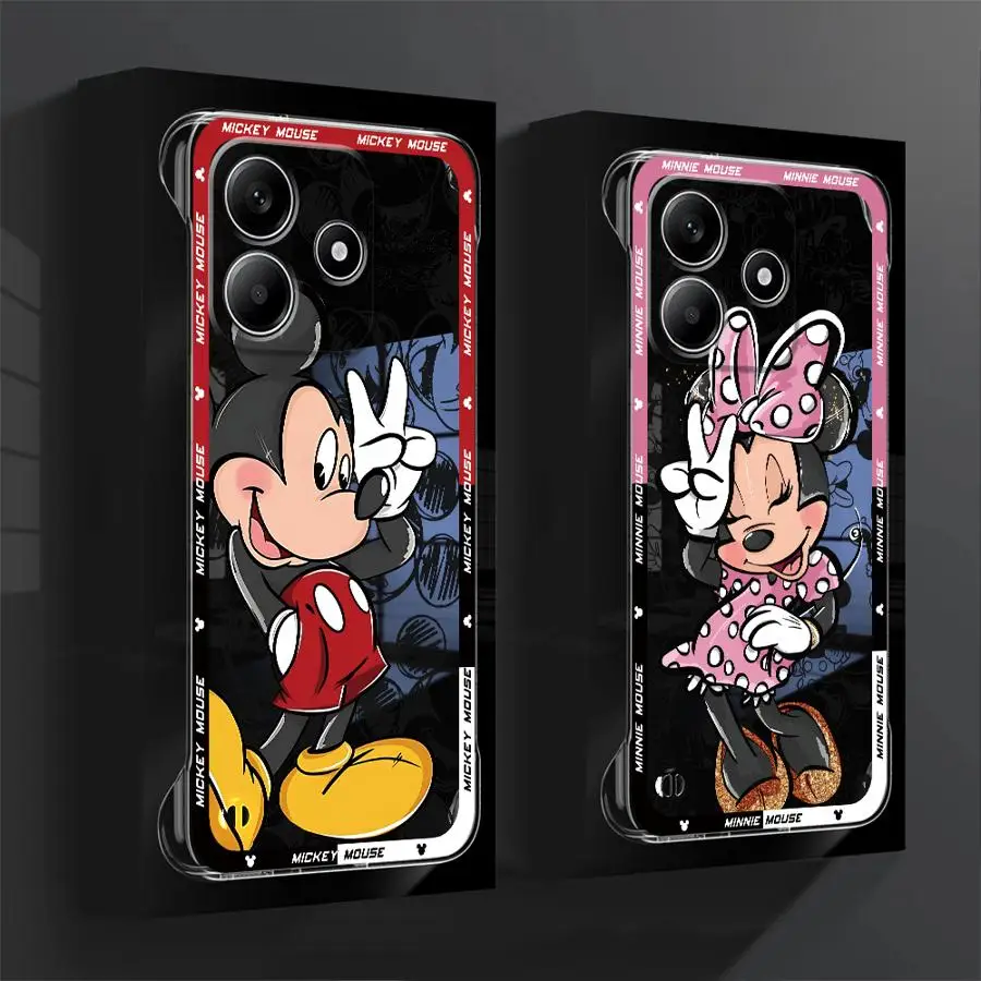 Disney Mickey Mouse Phone Case for Redmi Note 14ProPlus5G 14 13ProPlus 13 Pro 10Pro4G 12Pro5G Luxury Coque