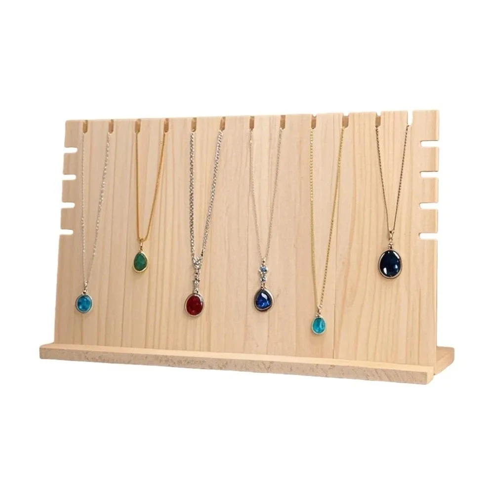 

Wood Jewelry Necklace Display Stand Hanging Necklace Bracelet Wooden Necklace Display Rack Long Hand Bangle Ornaments