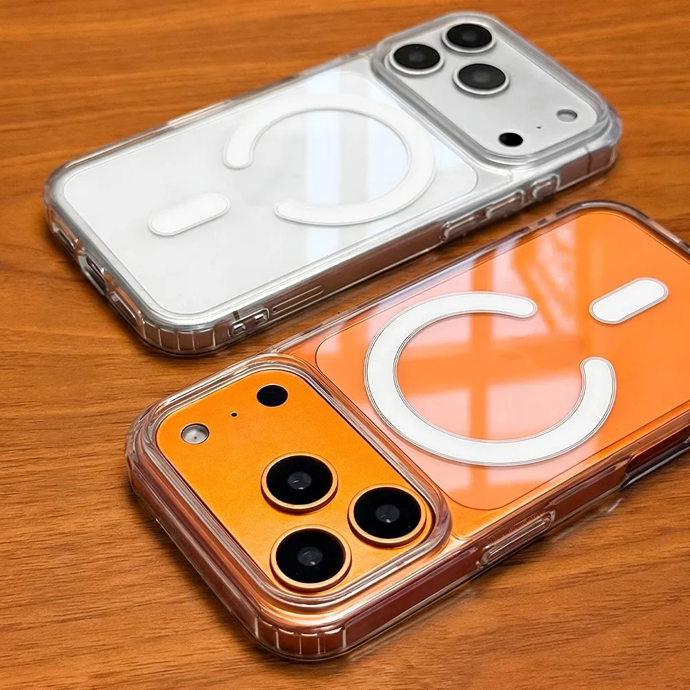 Magnetic Wireless Charging Case For Magesafe iPhone 11 12 13 14 15 16 17 Pro Xs Max 7 8 Plus Mini Air Clear Shockproof PC Cover
