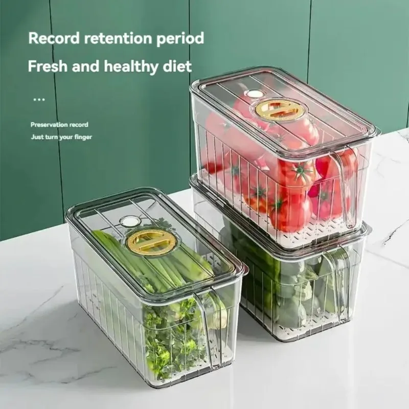 1 Pcs Refrigerator Storage Box Food Grade Kitchen Food Vegetable Preservation Box Refrigerator Dumplings Fruit Egg Storage Box