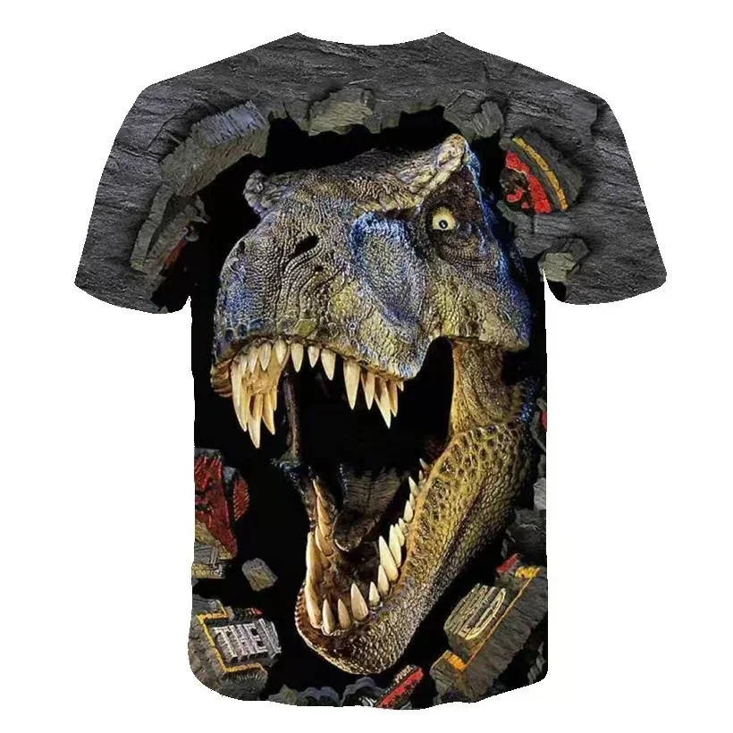 Kids Boys Girls 3D printed cartoon Jurassic World Dinosaur T-shirt Kids Quick Drying Breathable T-shirt costume