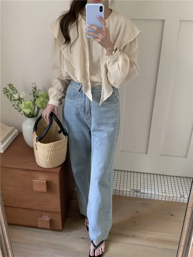 Summer Women Blouse Spring Shirt Female Woman Blouse Maxi Blusas Chiffon Casual Elegant Vintage Long Sleeve Oversize Loose White