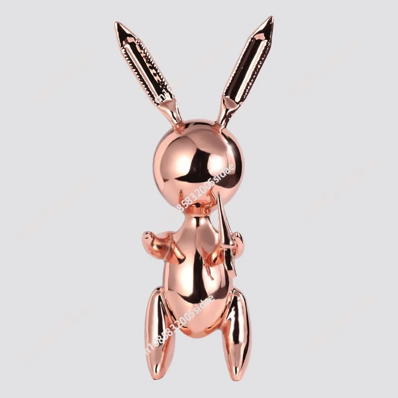 Modern Art Balloon Rabbit Statue Creative Animal Sculpture Home Decor