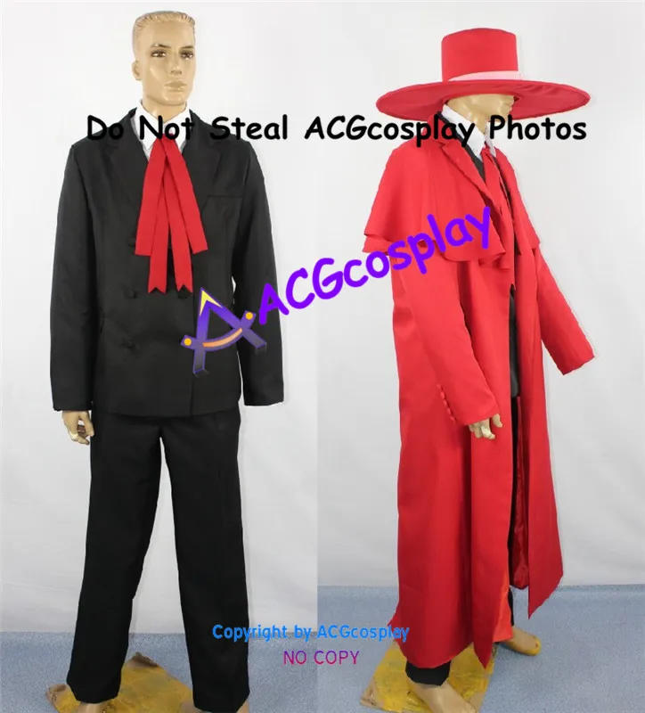 Hellsing Alucard red cosplay costume acgcosplay include big hat and gloves