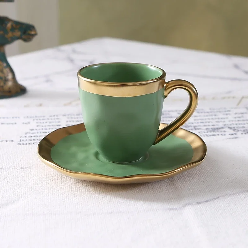 طقم فناجين قهوة صغيرة من السيراميك المزجج الملون الإيطالي، كوب صغير لتناول الطعام، كوب شاي صغير بعد الظهر، كوب حفل الشاي #3