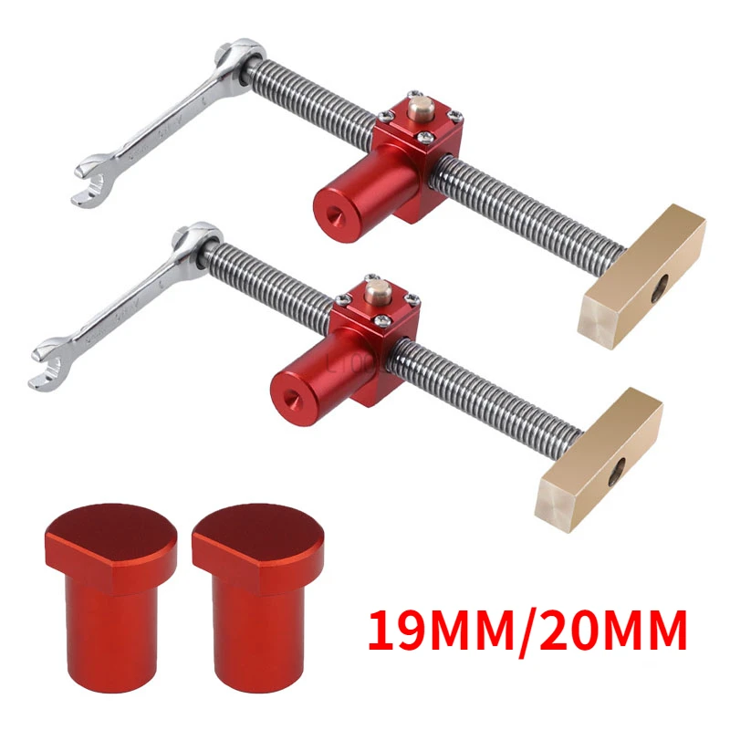 19/20mm Workbench Dog Hole Quick Fixed Clip Carpentry Adjustable Fixture Vise Woodworking Desktop Locking Pressure Clamp Tool