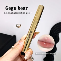 Gege Bear Pressing Moisturizing Lip Gloss, Lightweight& L ong-Lasting Lip Glaze, Improve Lip Makeup and Plump Lips๏ผPress-on desi