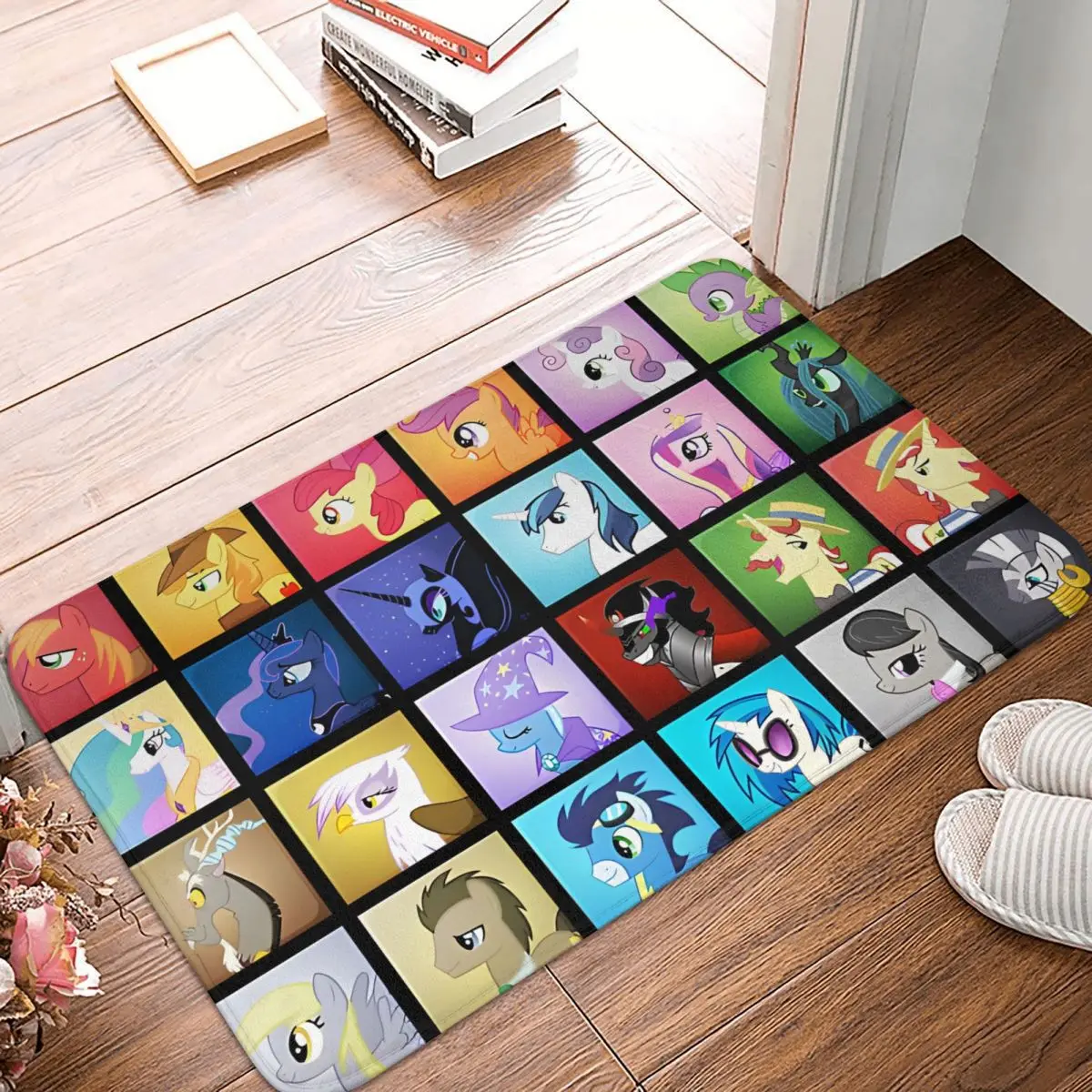 My Little Pony Non-slip Doormat Pony Blocks Sticker Bath Kitchen Mat Prayer Carpet Indoor Pattern Decor