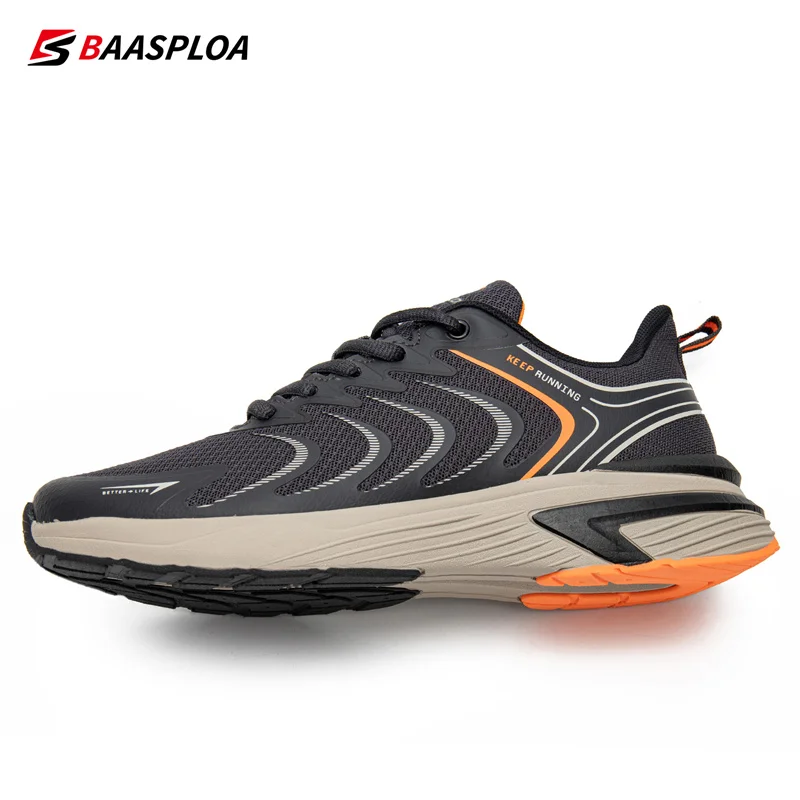 Baasploa Neue Laufschuhe Männer Lässig Leichte Mesh Wanderschuhe Männlichen Outdoor Atmungsaktive Nicht-Slip Tennis Sport Schuhe