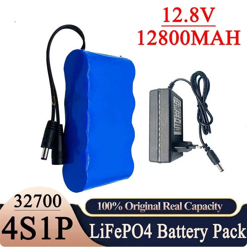 

32700 LiFePO4 battery pack 4S1P 12.8V with 4S 40A balanced BMS for electric boat and 12V uninterrupted power supply