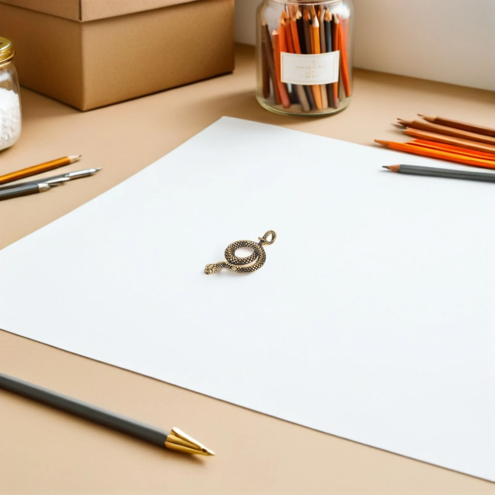 

10Pcs Small Brass Snake Statue 2025 Chinese New Year Decor Lucky Charm Miniature Tabletop Decoration Feng Shui Symbol