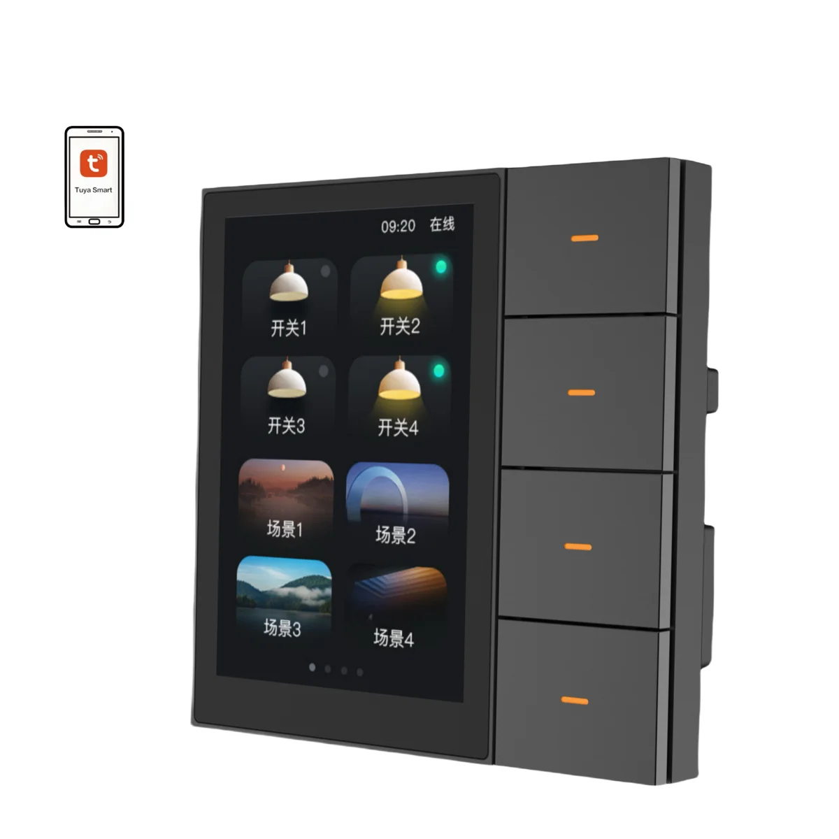 Smart Home Panel - Interruptor de pared táctil inteligente Zigbee