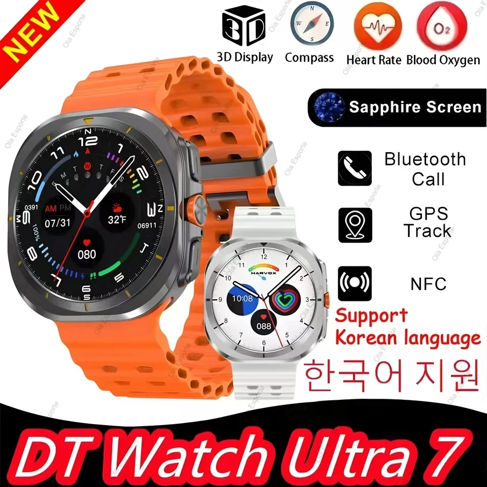 NEUE Smartwatch AMOLED-Bildschirm DT Ultra Watch 47 mm Sport 4 GB BT Call Compass Series 7 NFC-Uhren für Samsung Galaxy Apple Xiaomi