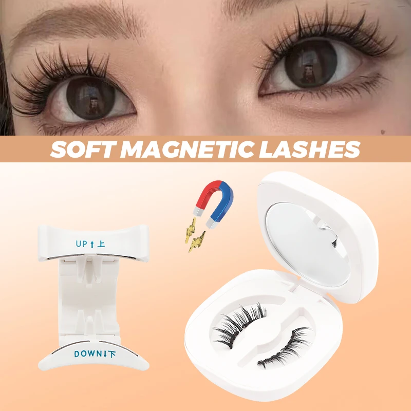 Magnetische Wimpern wasserdicht magnetisches Set natürliche falsche Wimpern weiche magnetische Wimpern magnetische Wimpern Set Pinzette Make-up – Detail 1