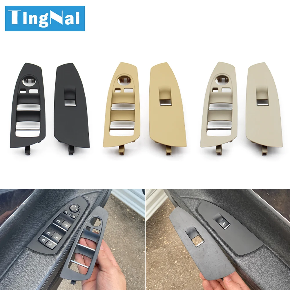 LHD Car Front Door Window Control Switch Outer Frame Panel Trim Cover For BMW 7 Series F01 F02 730 735 740 745 750 760