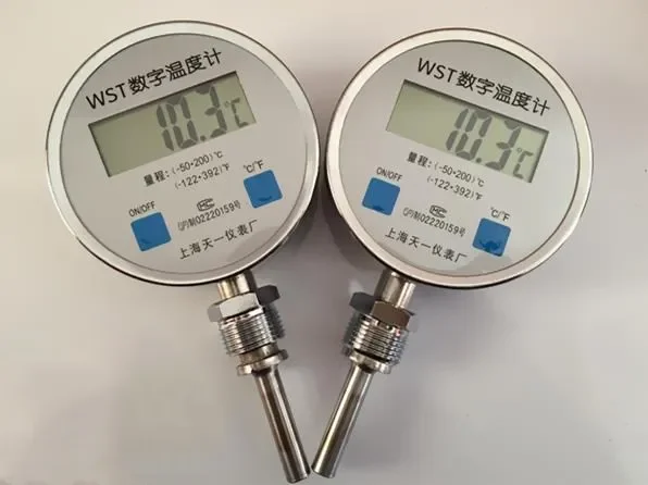 Digital bimetallic thermometer WST411 reactor industrial electronic thermometer 350 degree centigrade high temperature belt prob