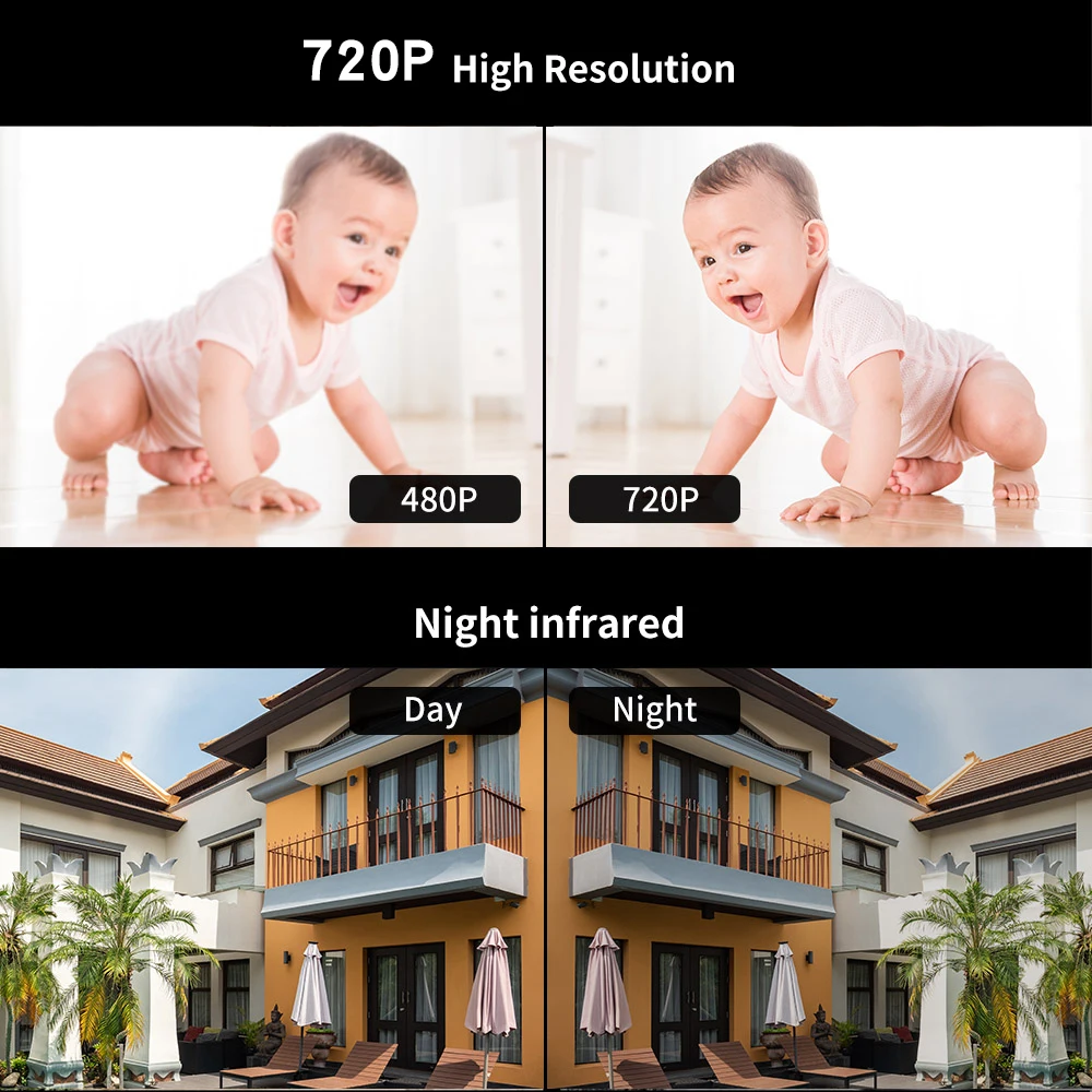 7 Inch Video Intercom for Home System Kit Outdoor Doorbell with Camera Ir Night Vision Waterproof Handsfree Dual-Way Intercom