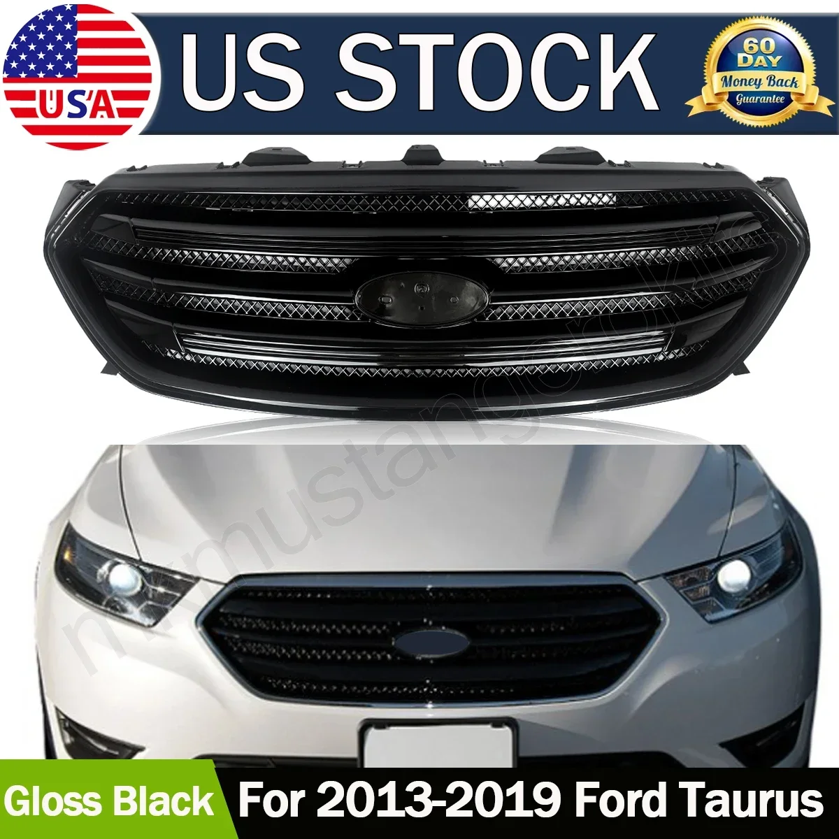 SAIQINGSP Front Bumper Grille For Ford Taurus ABS plastic Fits For Ford Taurus 2013-2019 Model Car Accessories Tools