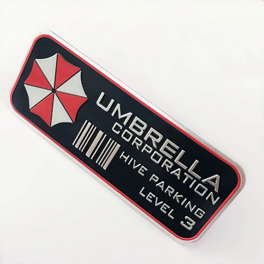 Pegatina de aleación de aluminio para coche, paraguas, residentes, panal, nivel de estacionamiento 3, decoración de coche, pegatina de Metal, calcomanía para motocicleta y coche