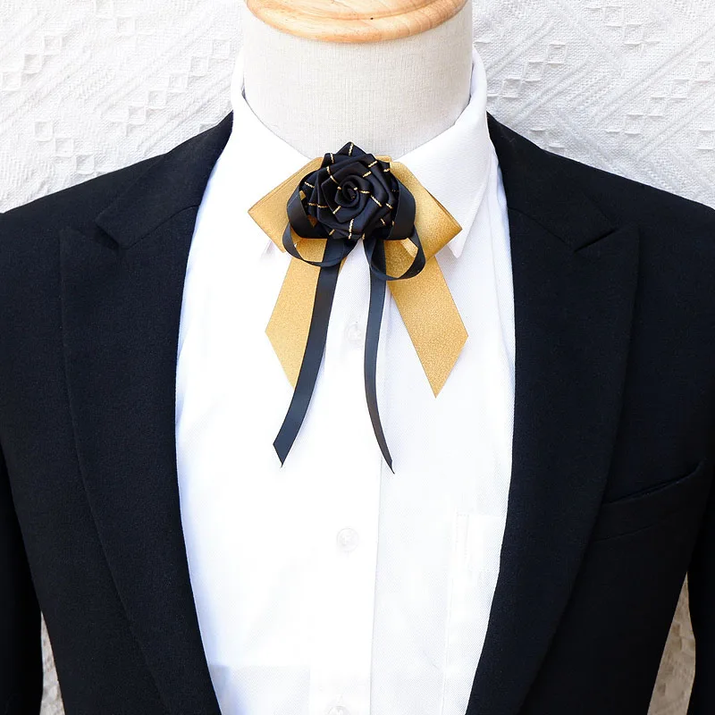 Original British Bow Tie Men and Women\'s Business Banquet Host Dress Suit Shirt Accessories Fashion Men\'s Wedding Collar Flowers