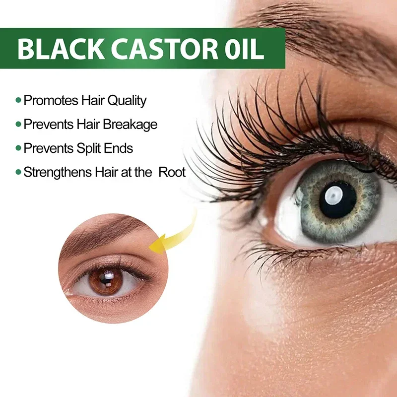 Organic Black Castor Oil for Hair Growth  Scalp Dense Hair Strengthening Hair Loss Prevention Repair Nourishing Liquid