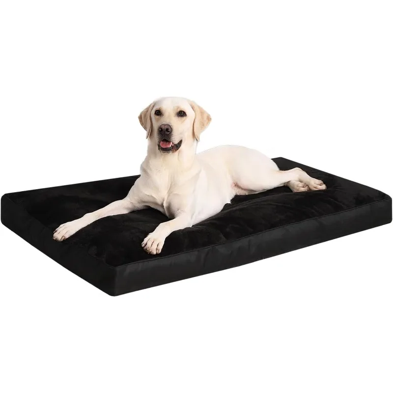 

Dog Crate Bed Waterproof Deluxe Plush Dog Beds with Removable Washable Cover Anti-Slip Bottom Pet Sleeping Mattress for Large
