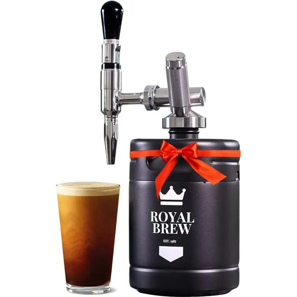 

64 oz Cold Brew Coffee Maker - Home Keg System with Gas Dispenser for Coffee Enthusiasts