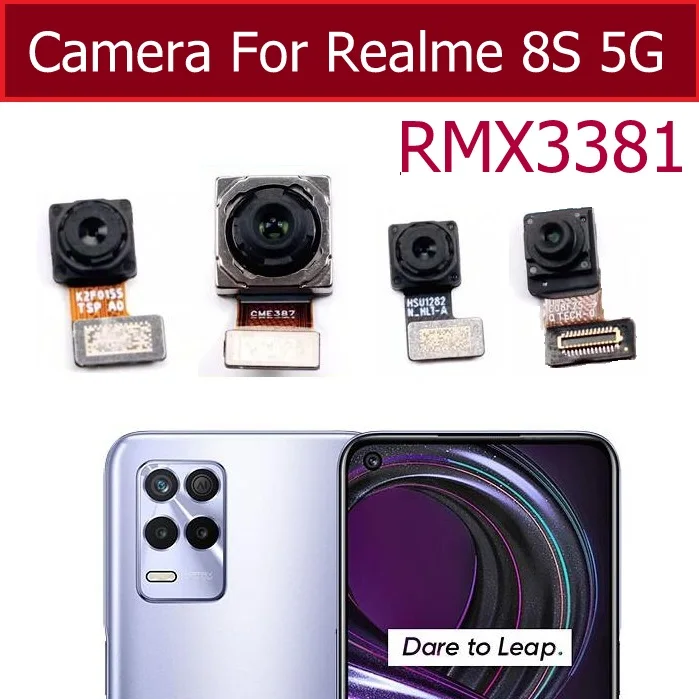 For Realme 8 8S 8Pro 4G 5G Front Back Camera Module Front Selfie Rear Main Camera Flex Cable Spare Parts