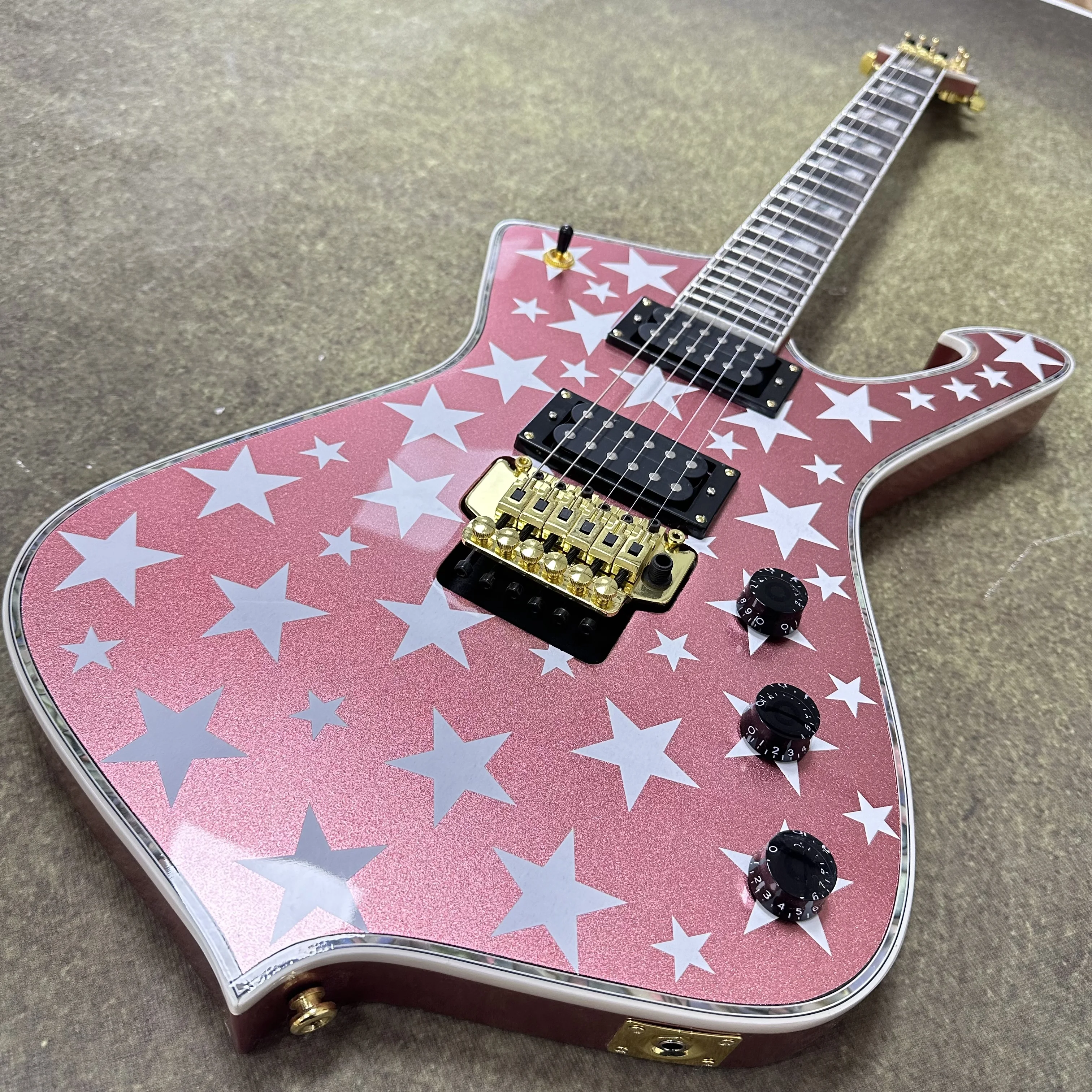 

Электрогитара Ice Beauty Red Sparkle Mahogany с золотой фурнитурой, подарок в стиле электрогитары, бесплатная доставка