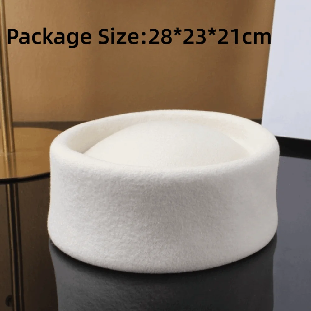 جديد الصلب الأعلى ورأى الصوف القبعات مقعر الأعلى البريطانية الرجعية خمر قبعات فيدوراس الزفاف الفاسناتور القبعات الأحداث الرسمية #6