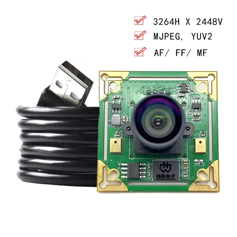 

4K 8MP HD 3840x2160 IMX317 USB2.0 Camera Module AF/FF 100 Degree 30FPS MJPEG YUV2 for document scanning and face recognition