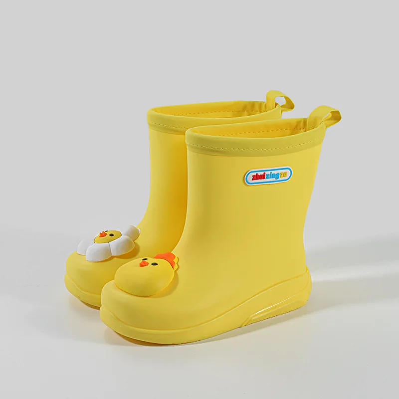 New 3D Cartoon Cute Bunny Duckling Kids Rain Boots for Baby Boys Four Seasons New 2023 Versatile Cute Simple Girl Water Boots