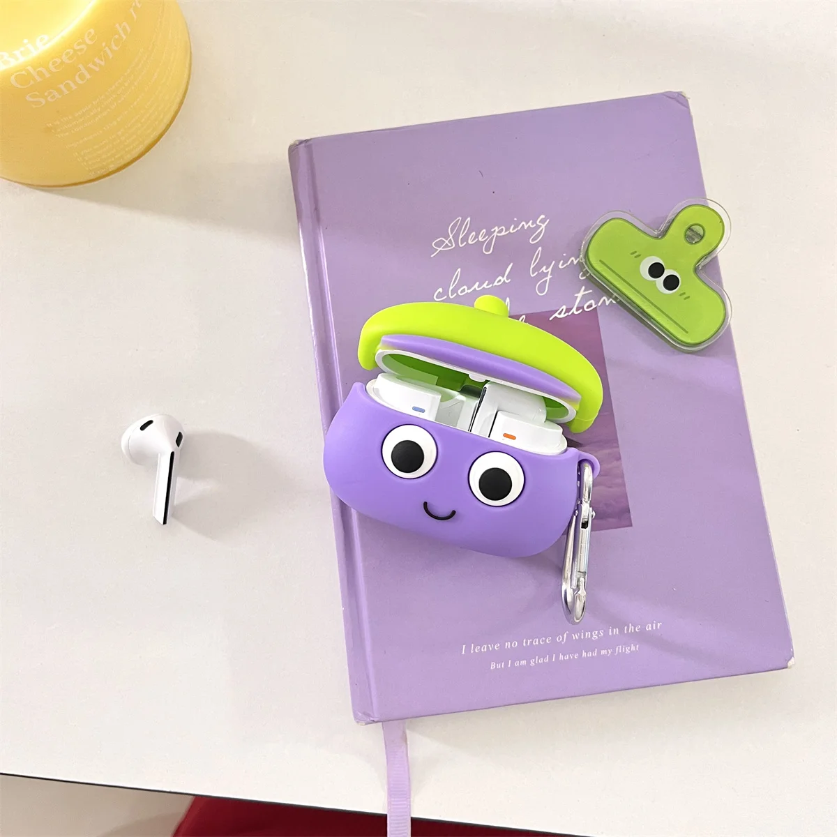 جراب سماعات أذن من السيليكون مع خطاف ، جراب سماعة رأس لسامسونج جالاكسي براعم 3 برو 3 برو ، كرتون لطيف ، تصميم نمط كاواي ، والي