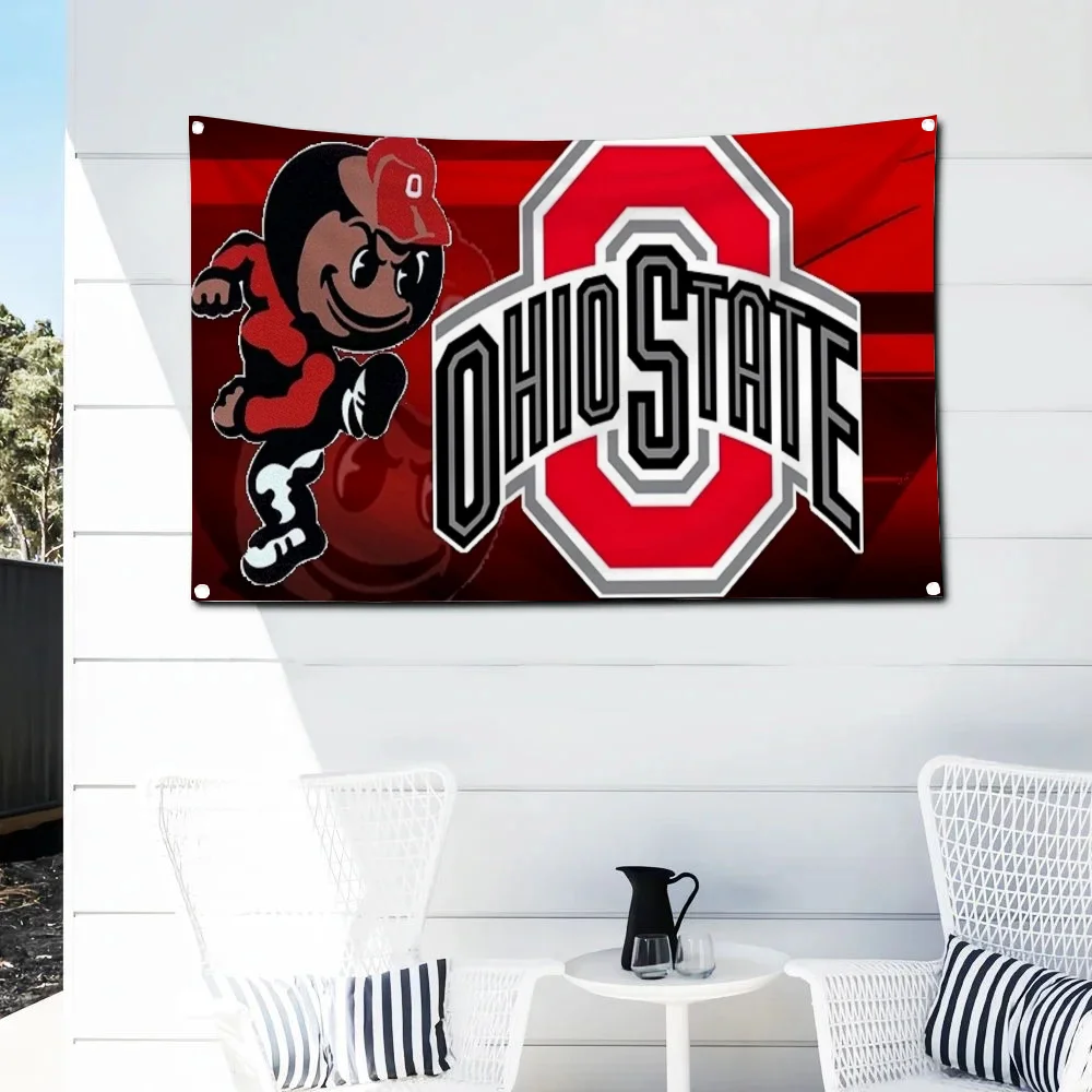 Garage Flag Ohio State BuckeyeS Lgbt Flag to Hang Home Garden Outdoor Decorations Fallout Skateboard Flags and Banners Turkey Em