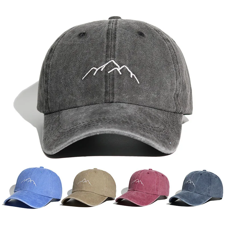 New Mountain Range Embroidery Baseball Caps Women Ponytail Snapback Men Hip Hop Visor Caps Fashion Dad Hats Spring Bone Garros