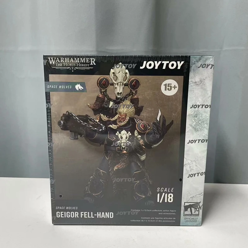 W magazyniejoytoy Warhammer 30k 1/18 figurki Space Wolves Geigor Fell-Hand zabawka zbieraj prezent dla chłopców