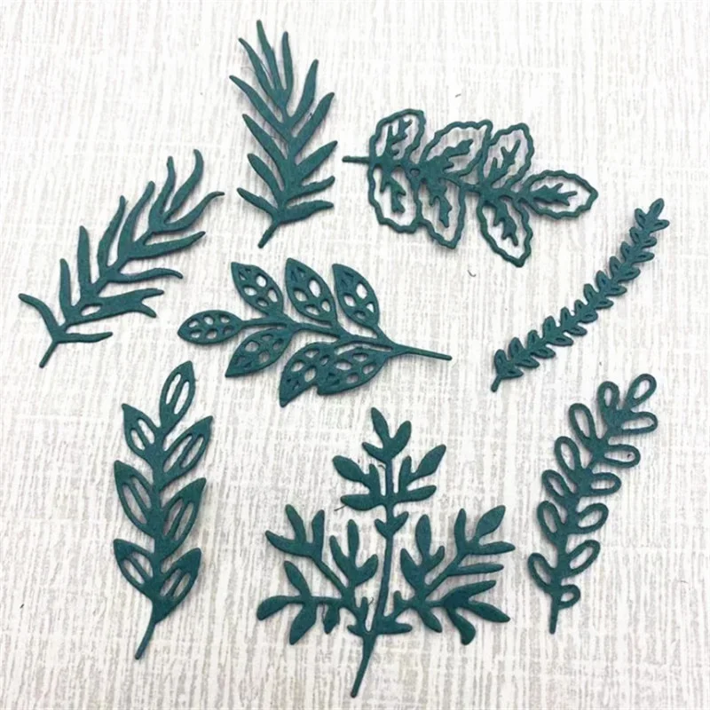 8PCS/lot Pretty Leaves Metal Cutting Dies Stencil  Cut Scrapbooking Craft Stamps DIY Album Paper Cards Embossing