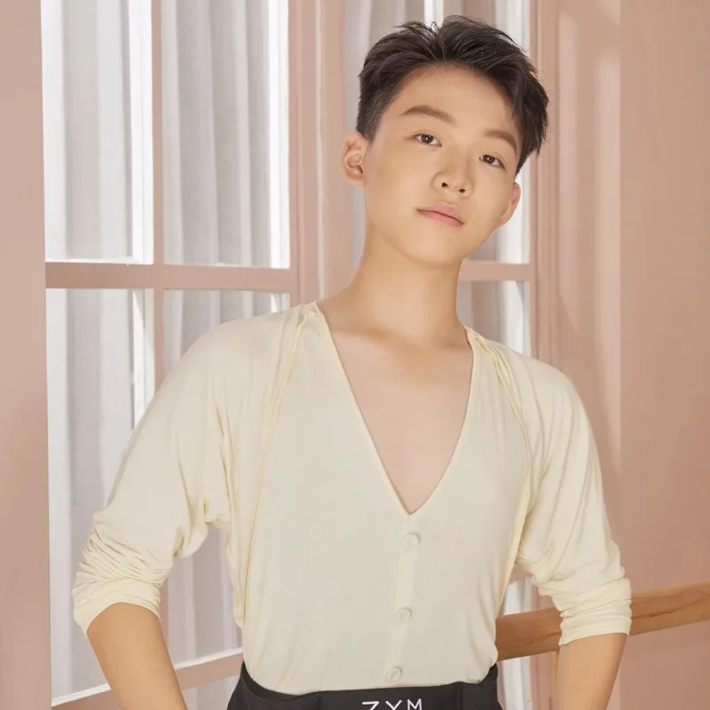 

Свободное платье для латинских танцев ZYM Top с v-образным вырезом для мальчиков с уникальными линиями N039