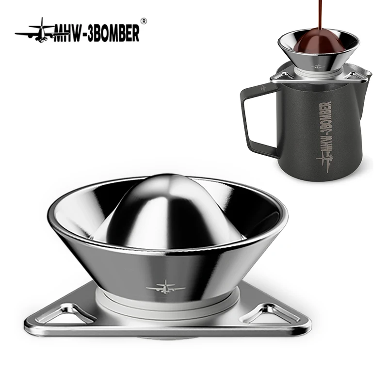 

MHW-3BOMBER Moonstone-Coffee Extraction Filter for Pour-Over Coffee,Extract Chilling Espresso Metal Tin Ice Balls Espresso Tool