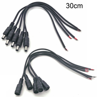 DC 12V Male Female Pigtails Power Cable 2.1mm*5.5mm 2Pin Connector Wire Power Plug Cord for CCTV Camera Router LED Strip Lights