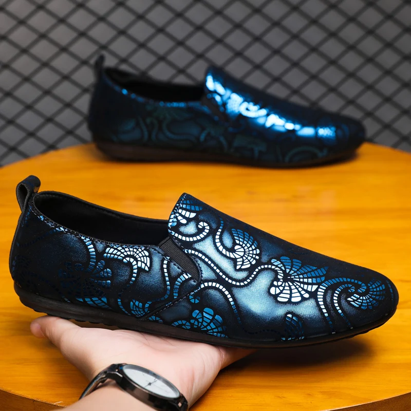 Men Daily Slip on Loafers Effortless on Off Style, Well-Ventilated Inner Prevent Humidity, Shock Sole Relax Feet for Long Walks