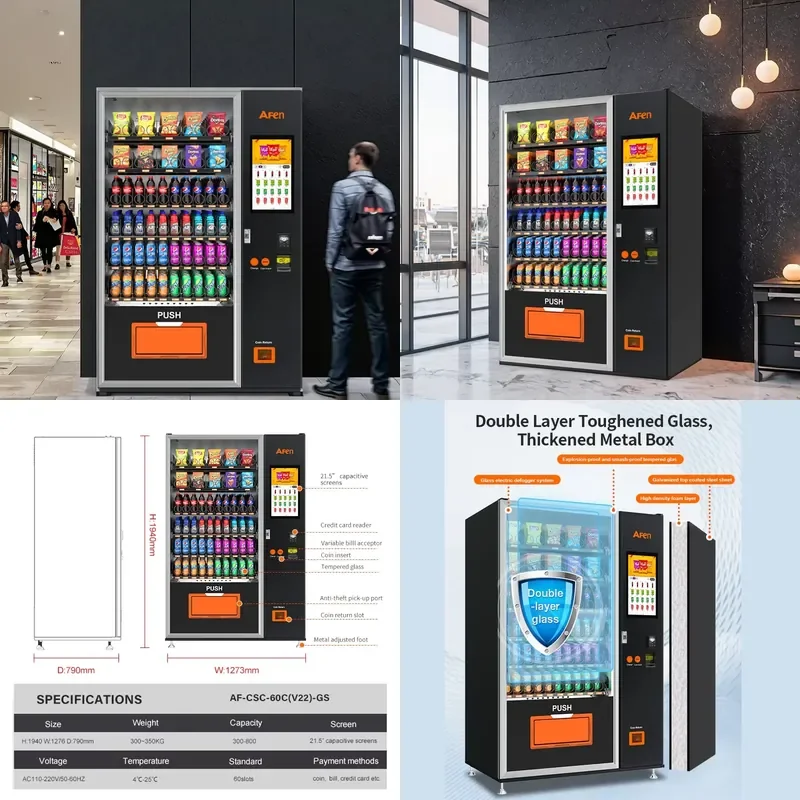 for AFEN Wholesale Soda Beverage and Snacks Vending Machine for Foods Drinks Retail Items Vendor