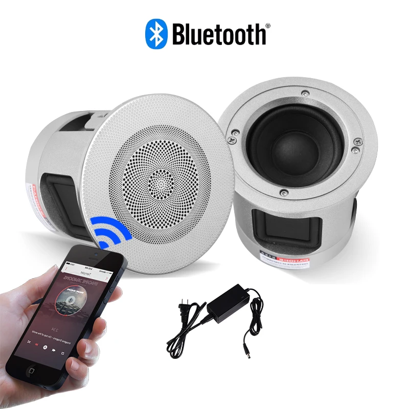 Neodymium Magnet Active Wireless Ceiling Speaker BT 5.3 Coaxial Constant Impedance 8Ω 30W In-Ceiling Speaker