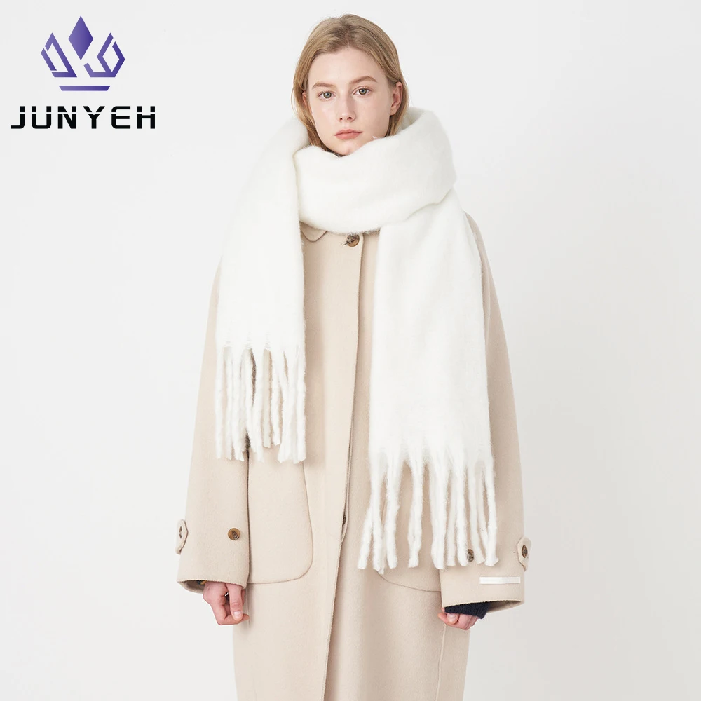 الوافدين الجدد الشتاء السفر وشاح دافئ الاكريليك محبوك الصوف مزيج الكشمير وشاح للنساء #1