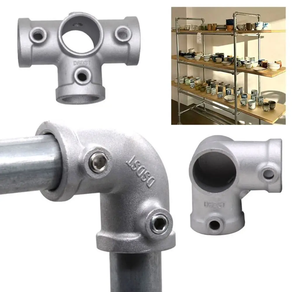 Neue 1\2''/3\4" Rohr Fitting Stecker Feste schnalle Ellenbogen Rahmen Befestigungen DIY Ecke Rund rohr Stecker Stahl Rohr Regal
