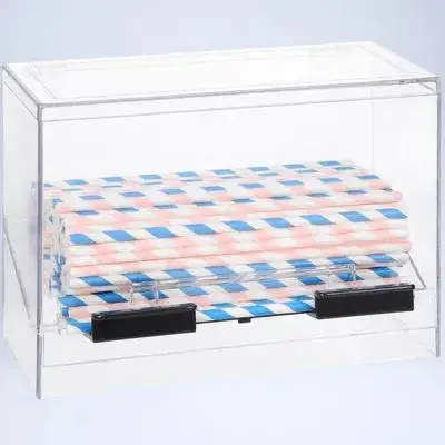 

Clear Straw Dispenser Pressing Type Acrylic Straw Storage Box Restaurant Coffee Shop Use Non-Slip Easy Clean Reusable Container