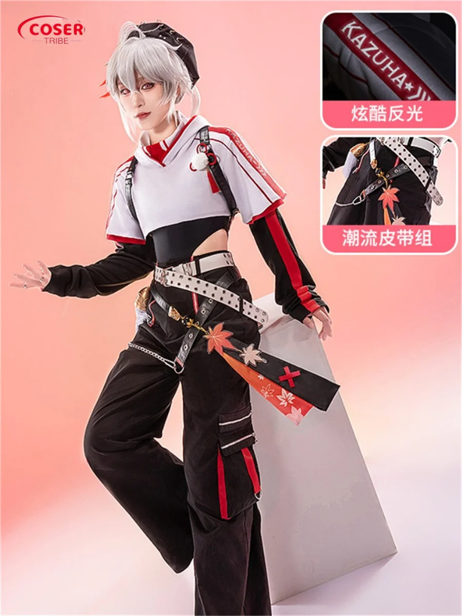 COSER TRIBE Anime Game Genshin Impact Kaedehara Kazuha Brilliant simple Halloween Carnival Role CosPlay Costume Complete Set